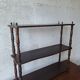 Vintage turned wood wall shelf