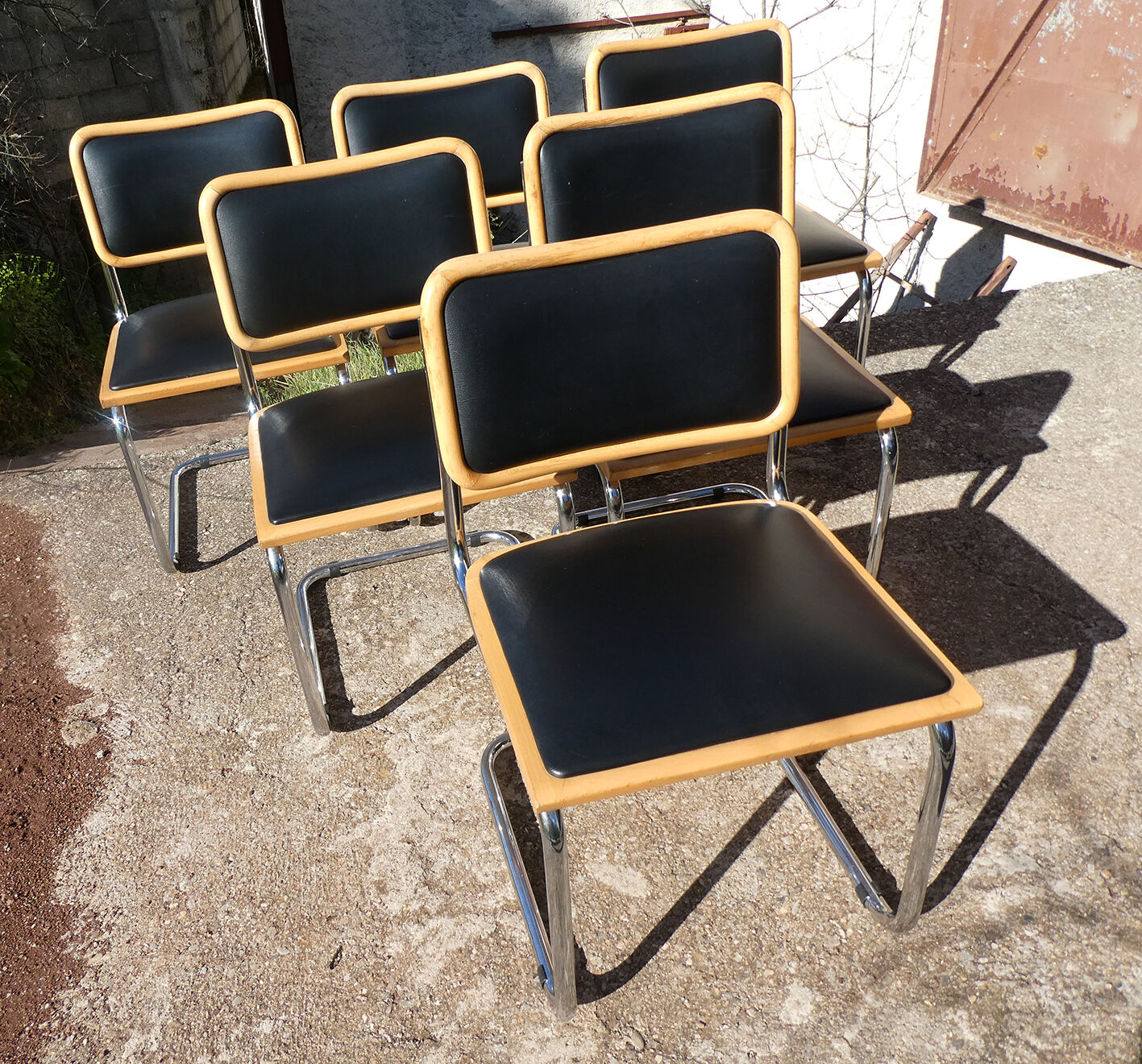 Lot de 6 chaises Cesca B32 par Marcel Breuer