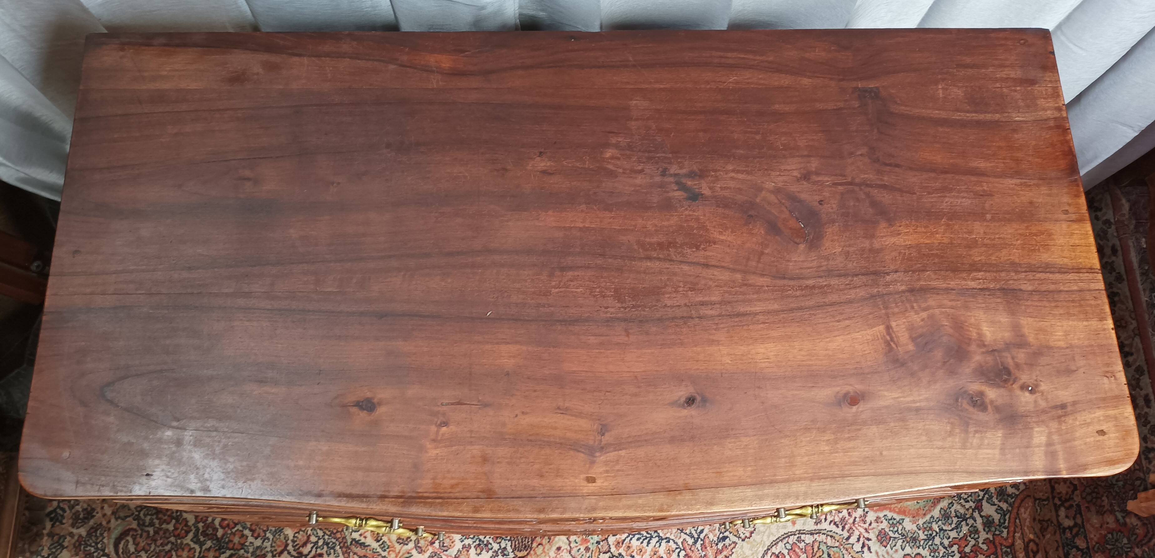 Louis XV walnut chest of drawers