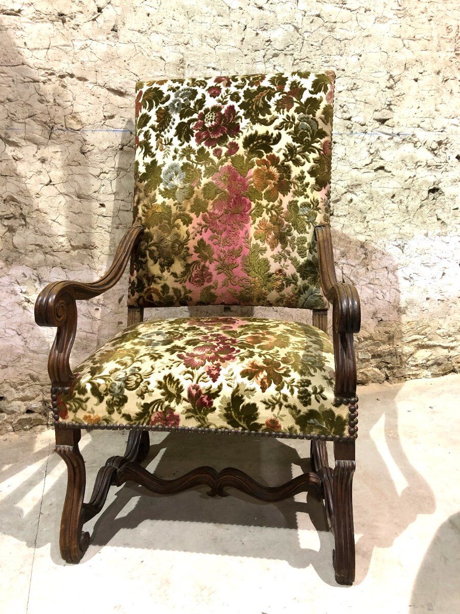 Louis xiv style armchair, 19th century