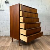 Scandinavian chest of drawers 6 drawers vintage teak, 60s