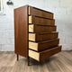 Scandinavian chest of drawers 6 drawers vintage teak, 60s