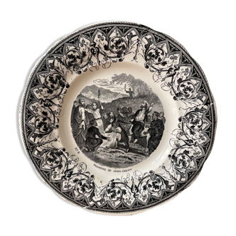 Assiette parlante Creil et Montereau