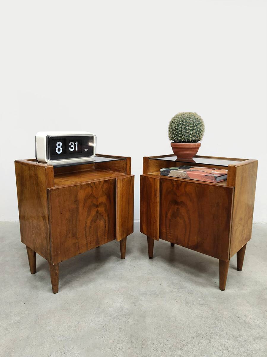 Rare Italian vintage design nightstands