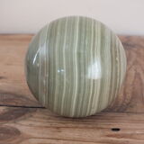Green decorative mineral ball or sphere in marble n°10