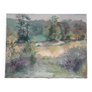 Huile sur toile paysage