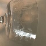 5 19th-century crystal champagne glasses