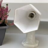 Art deco wall lamp in opaline and porcelain