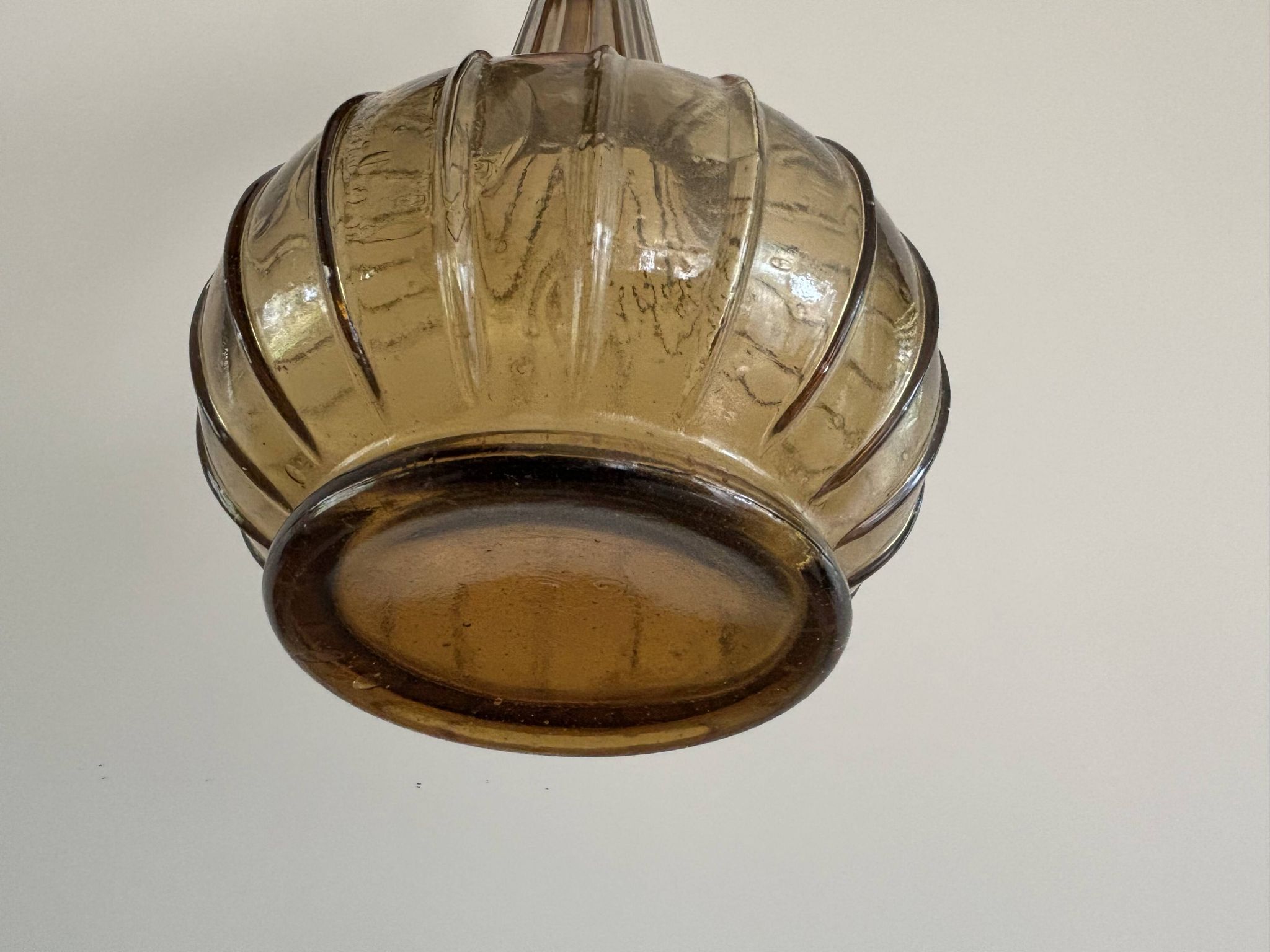 Vintage Empoli Glass Decanter with Stopper, Italy, 1960s