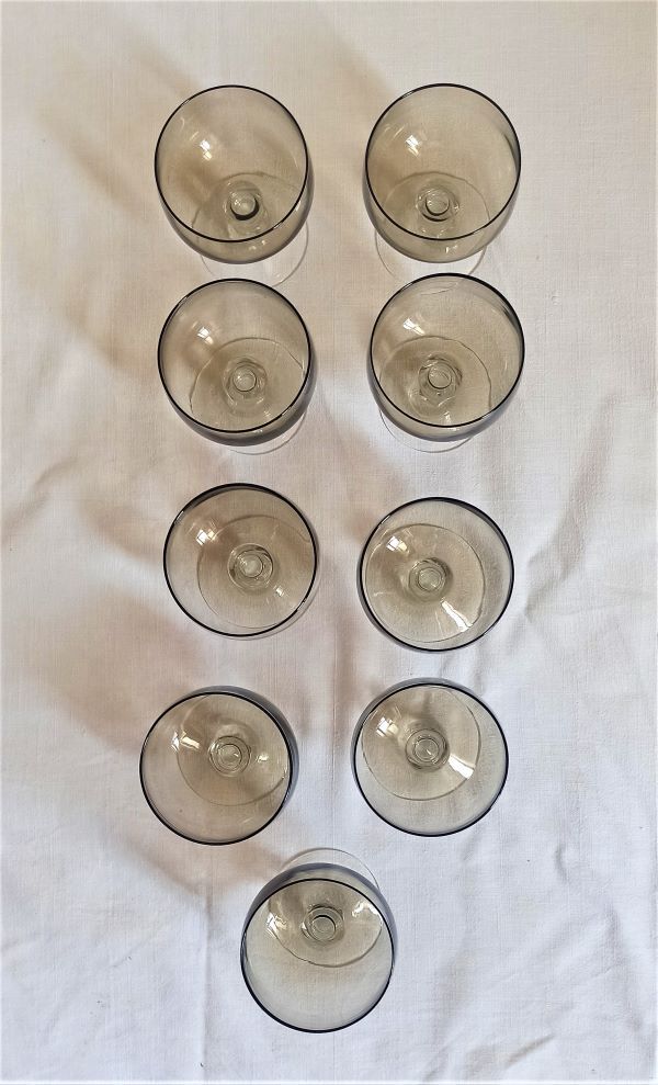 Set of 9 balloon glasses 70s