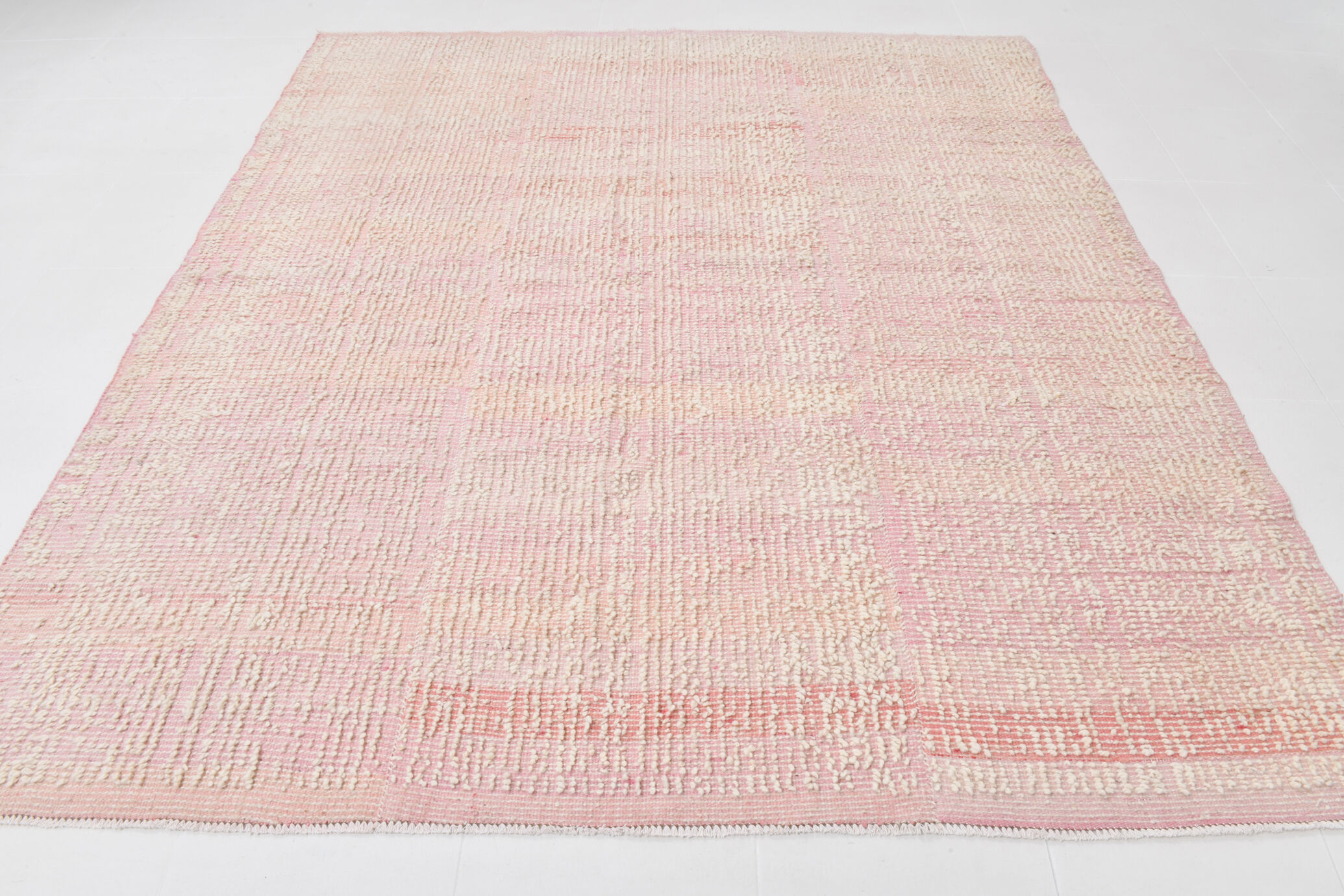 Tapis turc rose Kilim Blush 7x8, 228x248cm