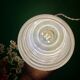 vintage pale yellow opaline suspension globe
