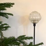 Vintage table lamp with bubbled glass globe