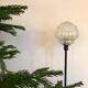 Vintage table lamp with bubbled glass globe