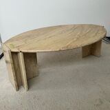 Travertine coffee table, Italian design of the 80s