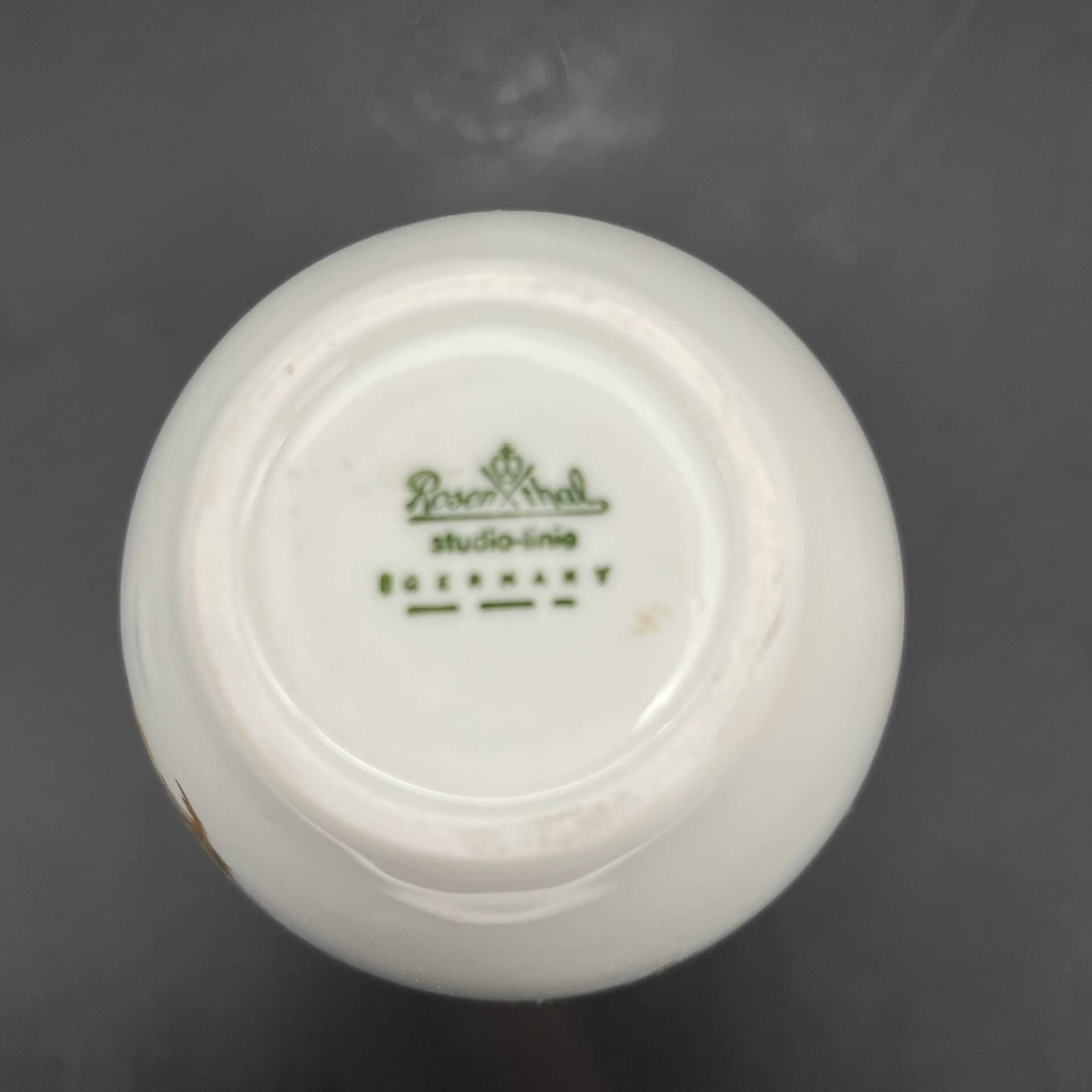 Vintage Rosenthal studio-line vase in white porcelain with flora decoration.