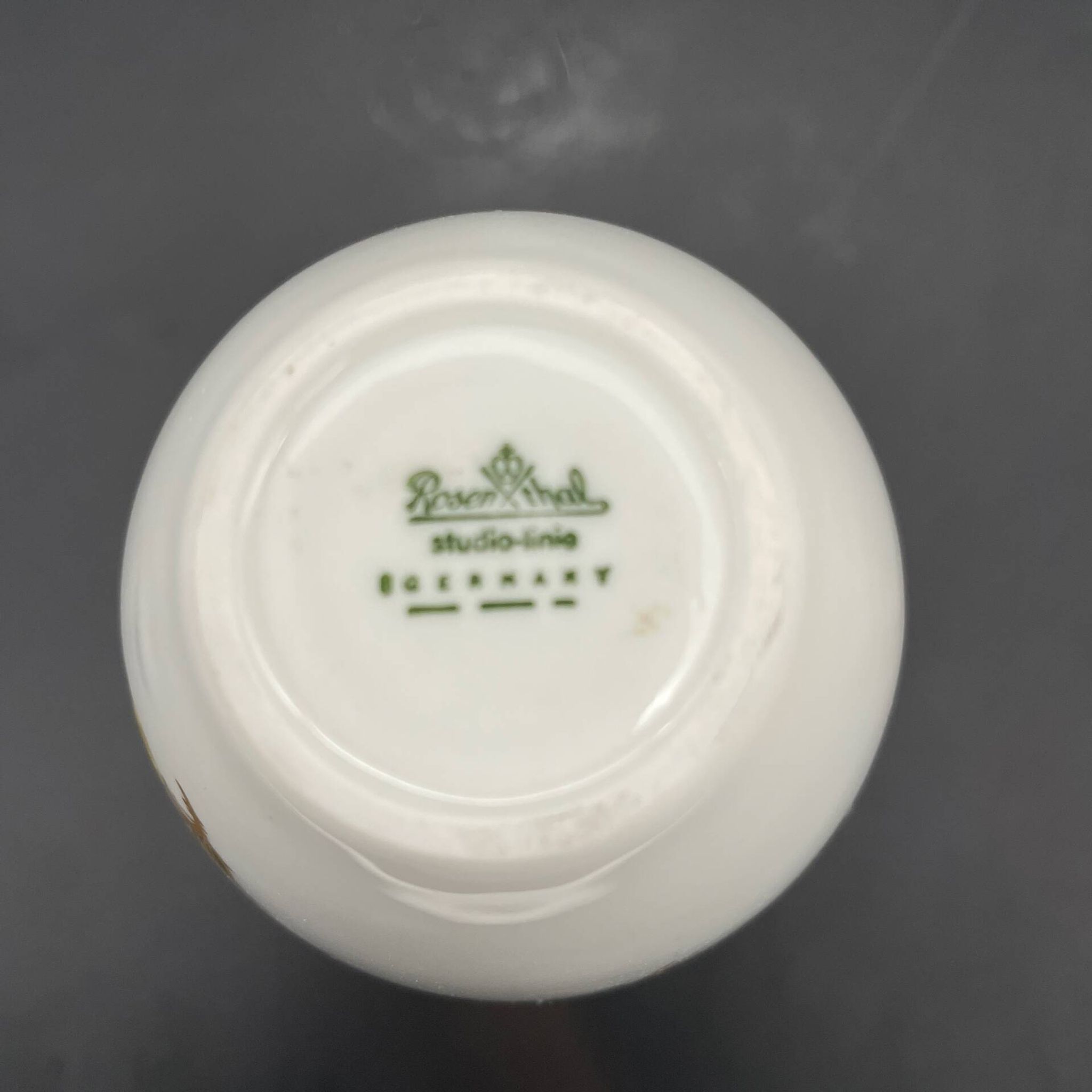 Vintage Rosenthal studio-line vase in white porcelain with flora decoration.