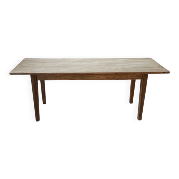 Table de ferme en pin et chêne