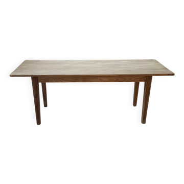 Table de ferme en pin et chêne