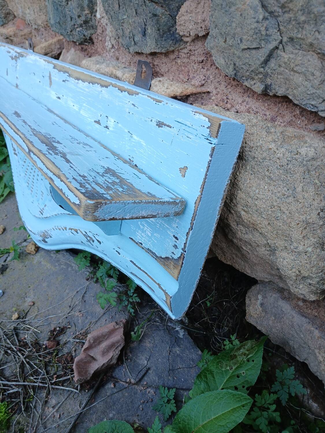 Old wooden wall shelf