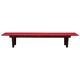Red eco leather bench, Danish design, 1990s, production: Denmark