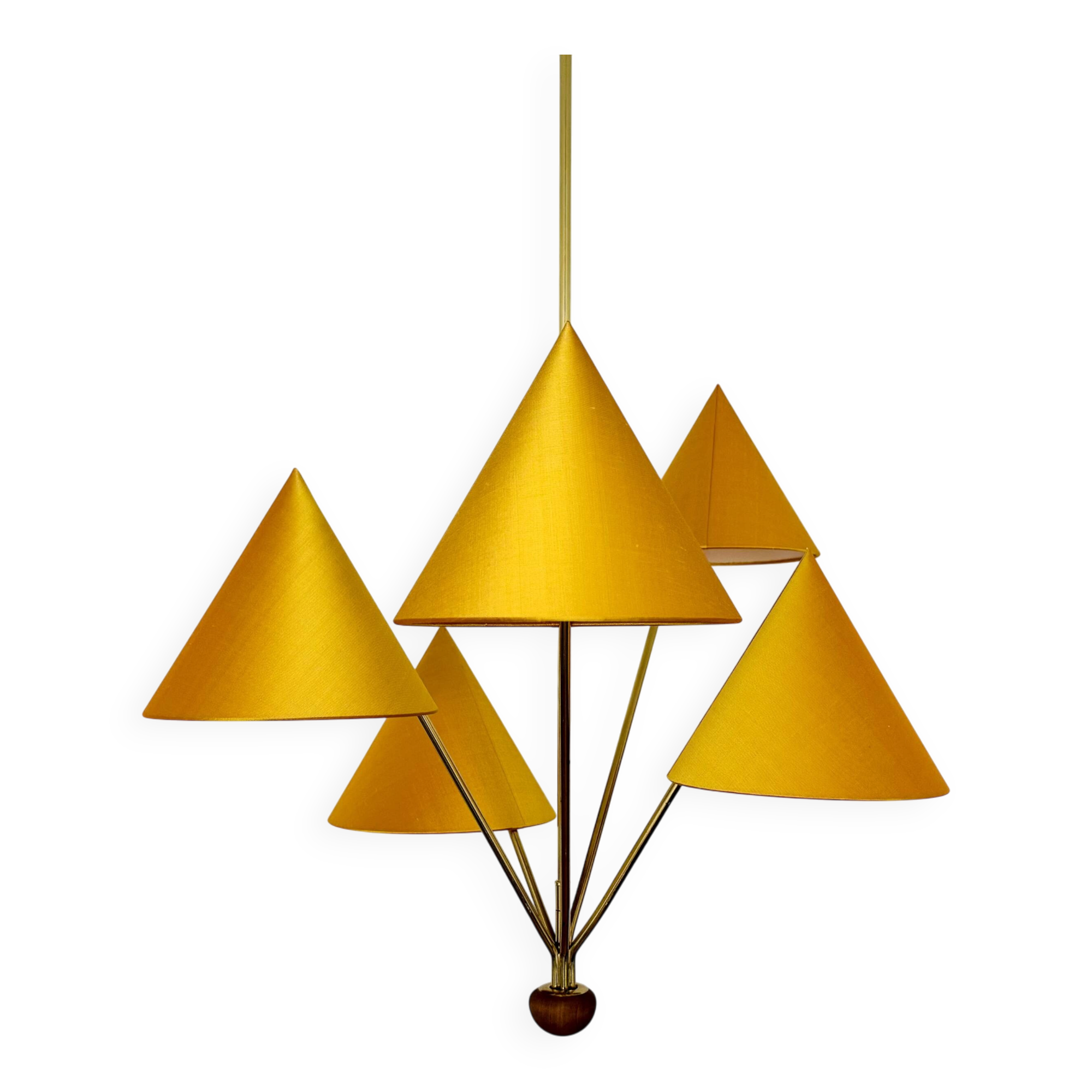 Beautiful Brass Chandelier by Rupert Nikoll