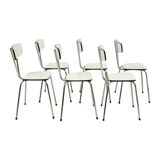 Set of 6 Gray Formica Chairs Chrome Dining Room Chairs Sixties