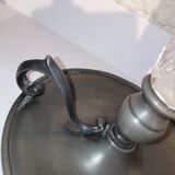 St. Louis tin and crystal cellar rat candlestick
