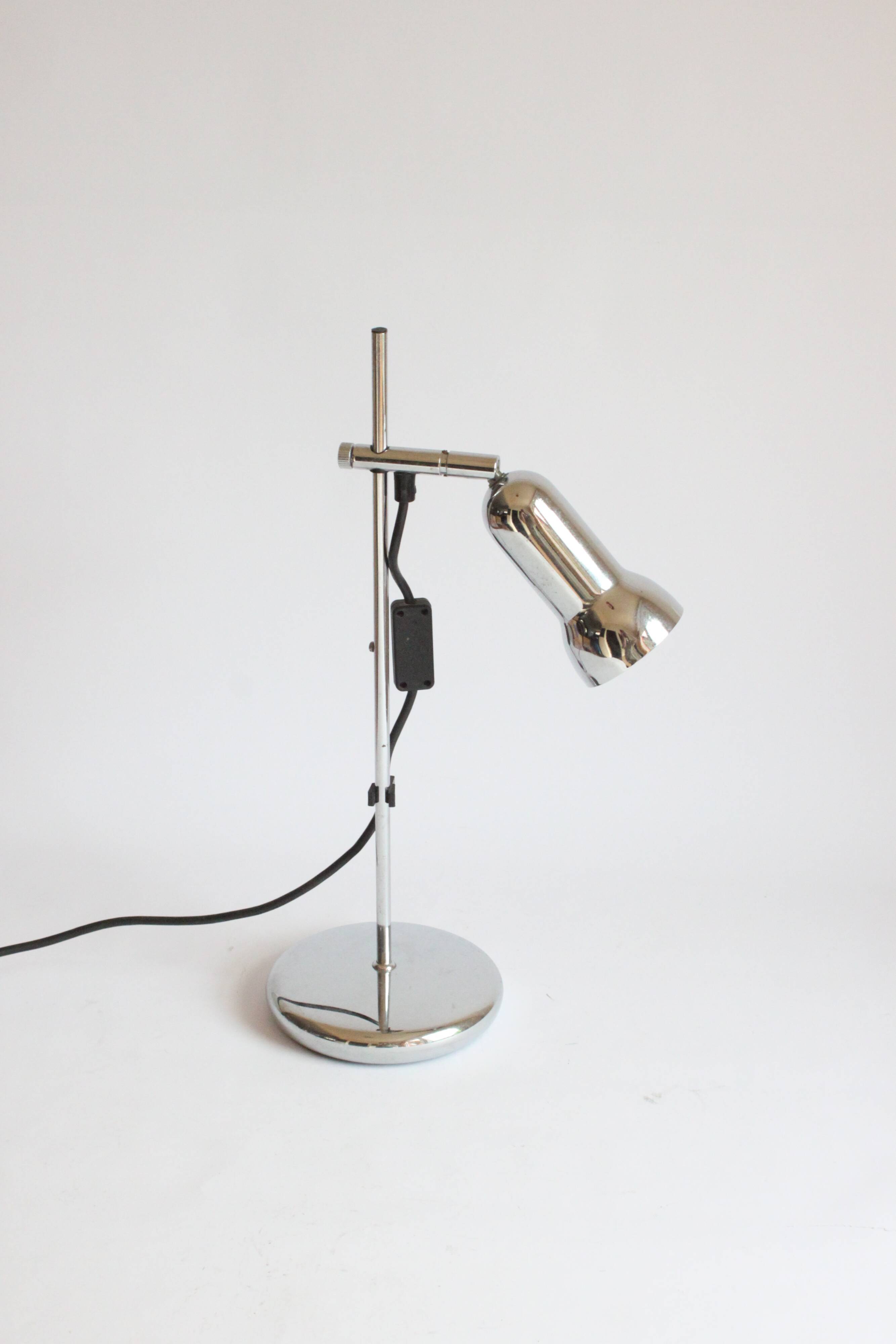 Lampe de bureau chromée par OMI, années 1960