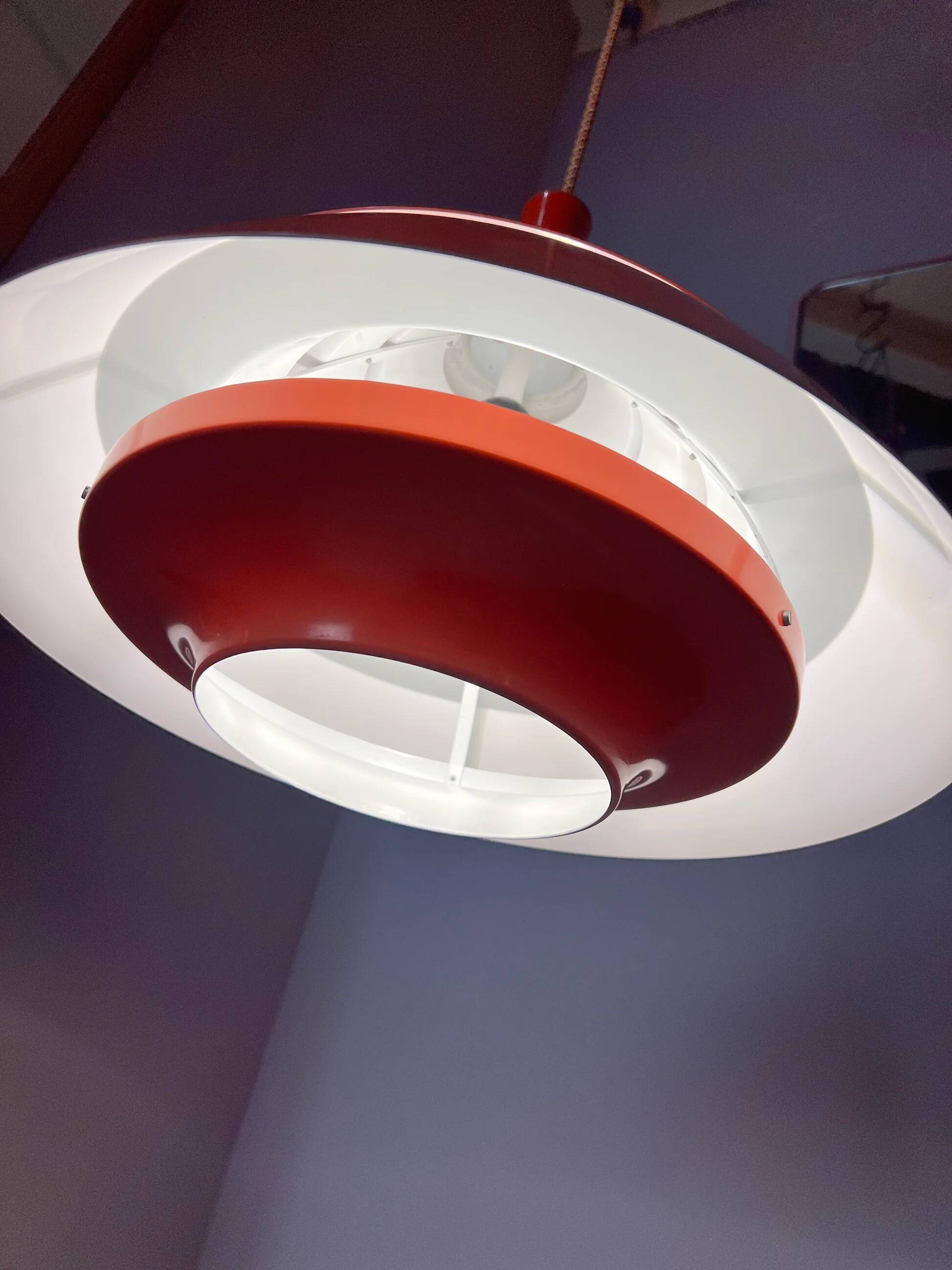 Orange pendant lamp by Hans-Agne Jakobsson for Lyfa