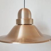 Grand pendentif en cuivre mid-century, Danemark, années 1970