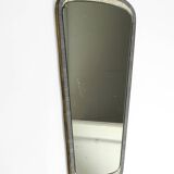 Mid Century mosaic wall mirror with brass frame by Münchner Zierspiegel