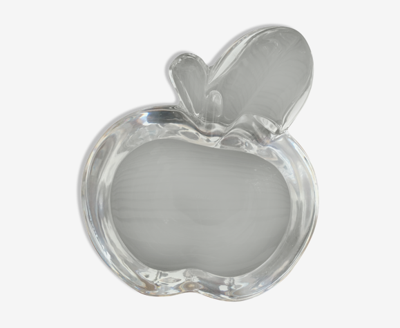 Cendrier vide poche pomme en cristal