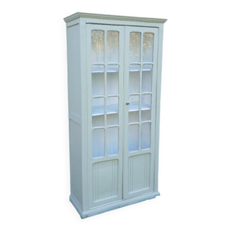 Vitrine 2 portes style parisienne 3 etageres vert Luxembourg