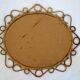 Rare oval bamboo mirror circa 1960
