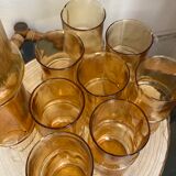 Orangeade service - pitcher and 8 glasses