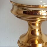 Pair of gilded metal lamps