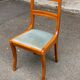 Louis Philippe solid wood and blue fabric office chair
