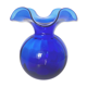 Vase en verre bleu