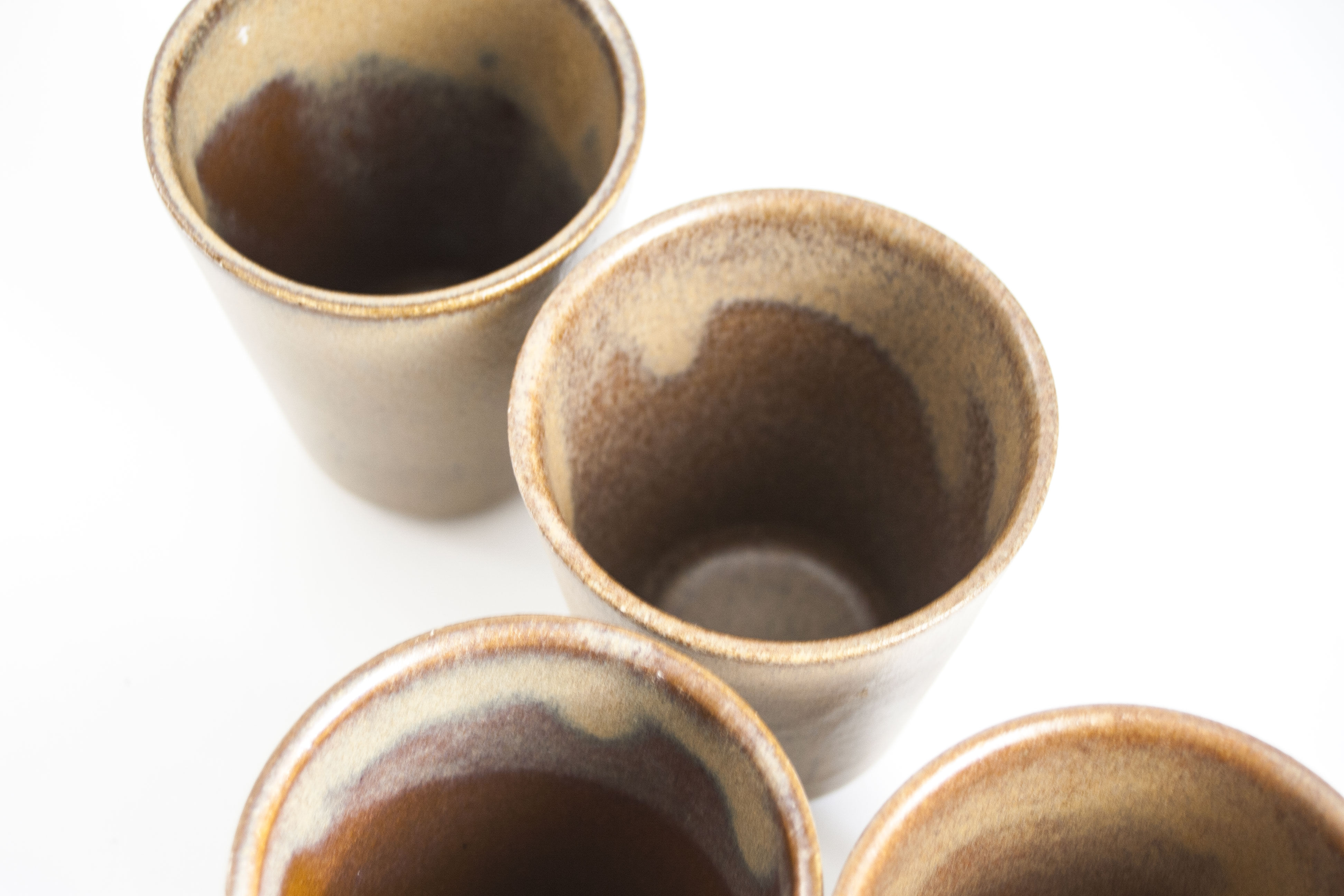 Cups / glasses in stoneware Vintage Digoin factory