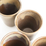 Cups / glasses in stoneware Vintage Digoin factory