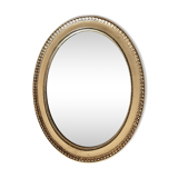 Miroir ovale doré 37x46cm