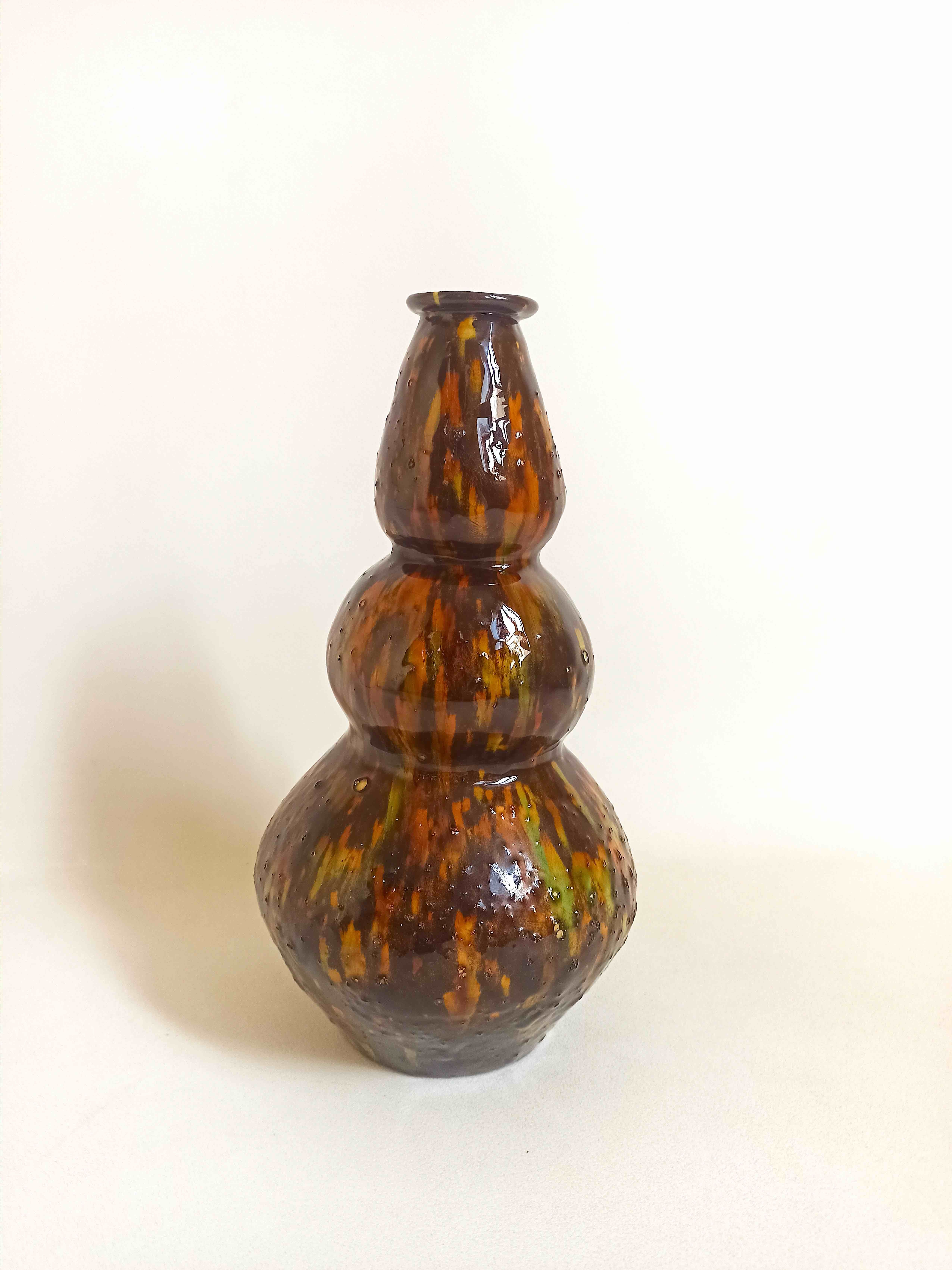 Large ceramic vase 70s height 35 cm