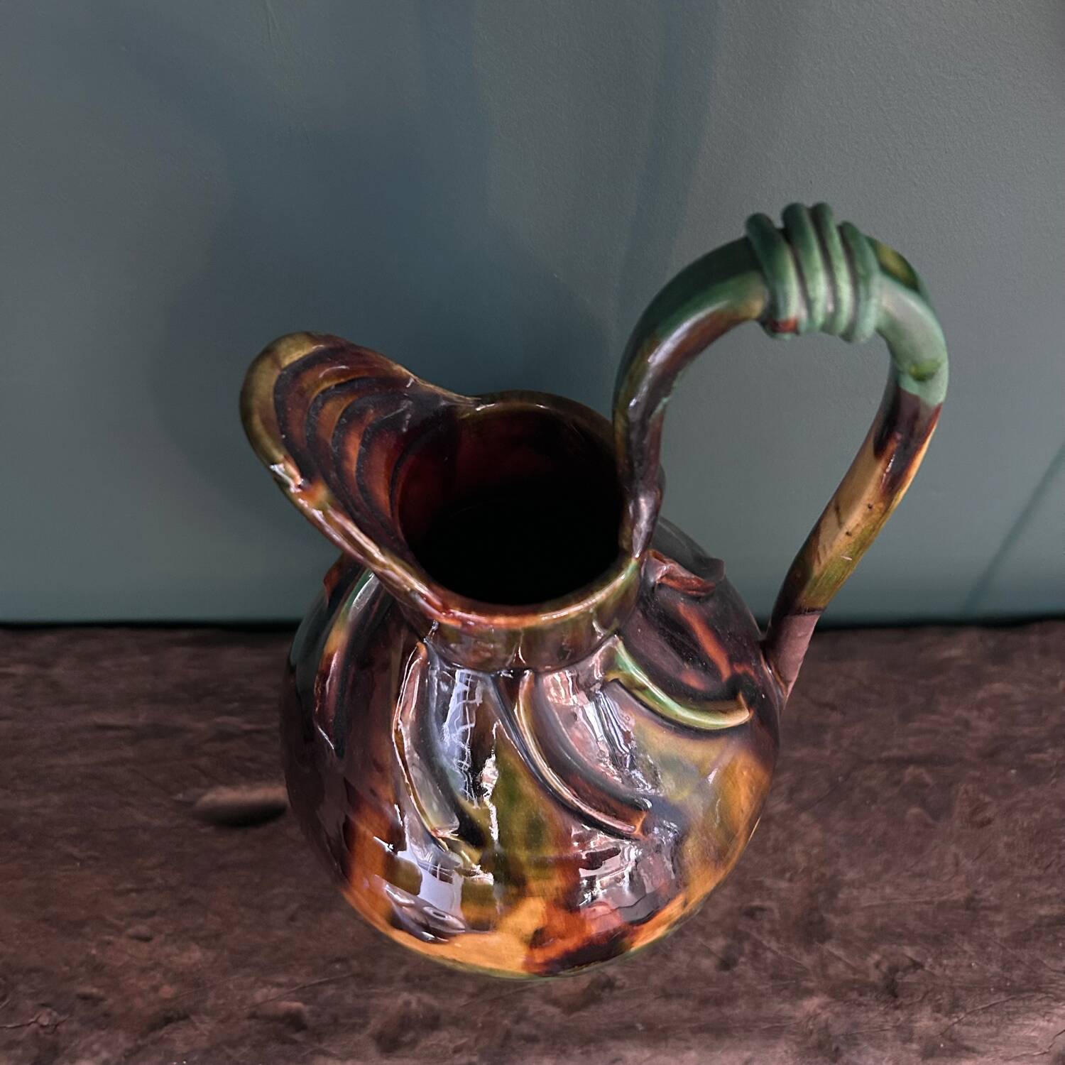 Large Provençal jug signed AC