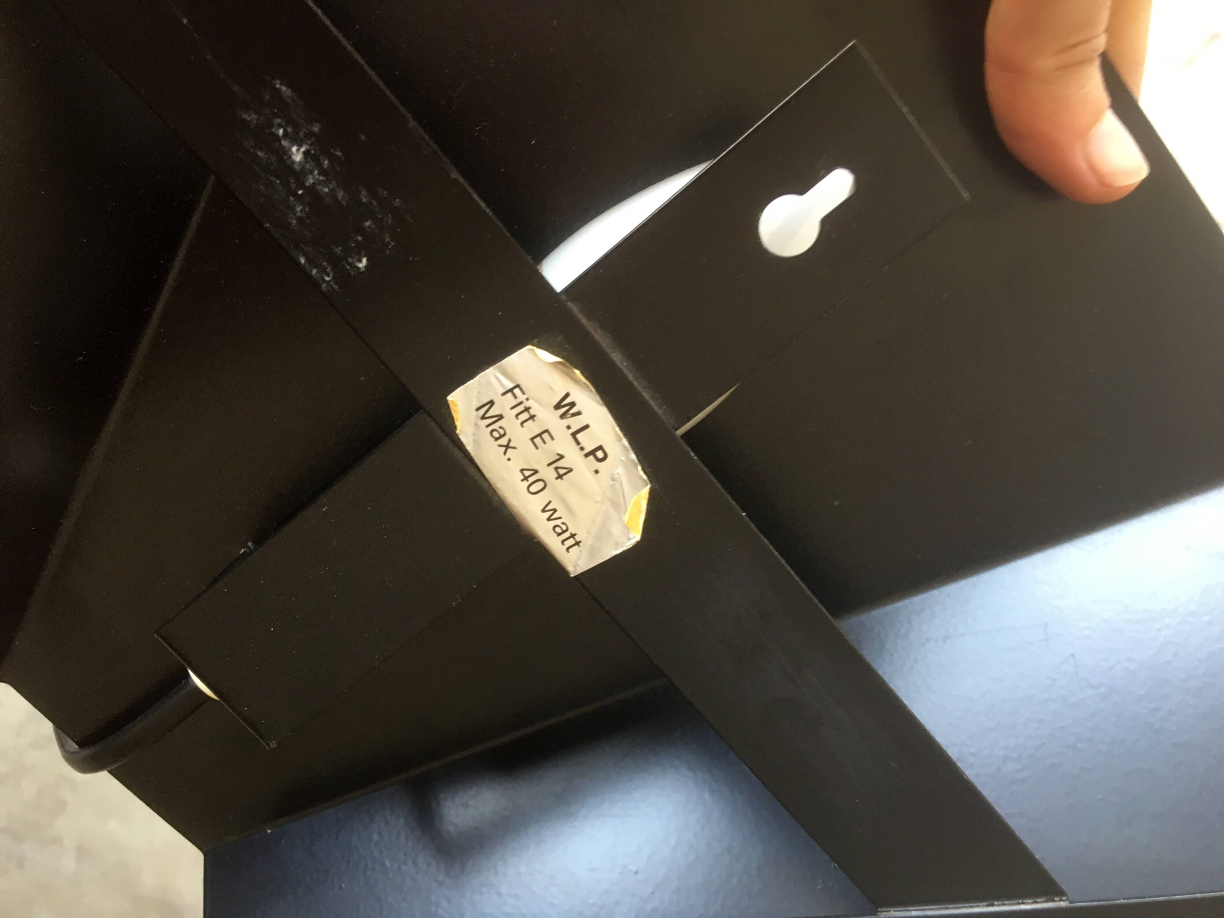 Black metal wall lamp, 1970s