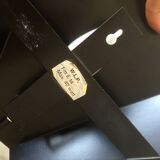 Black metal wall lamp, 1970s