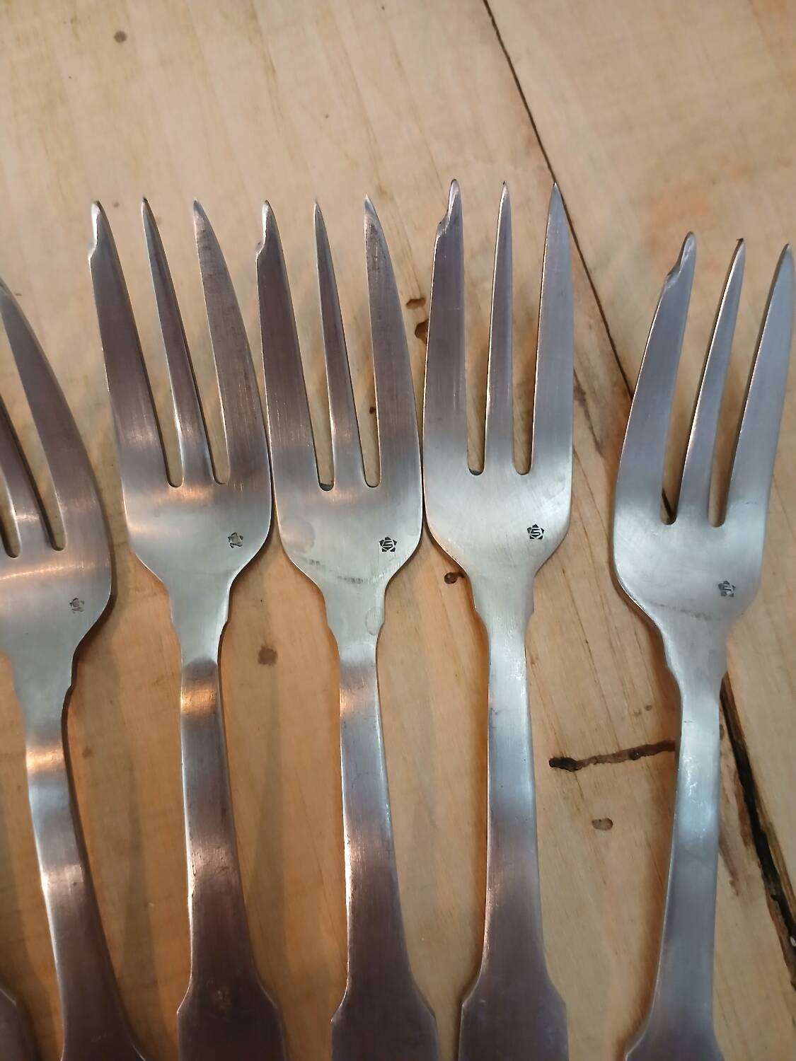 12 antique cake forks