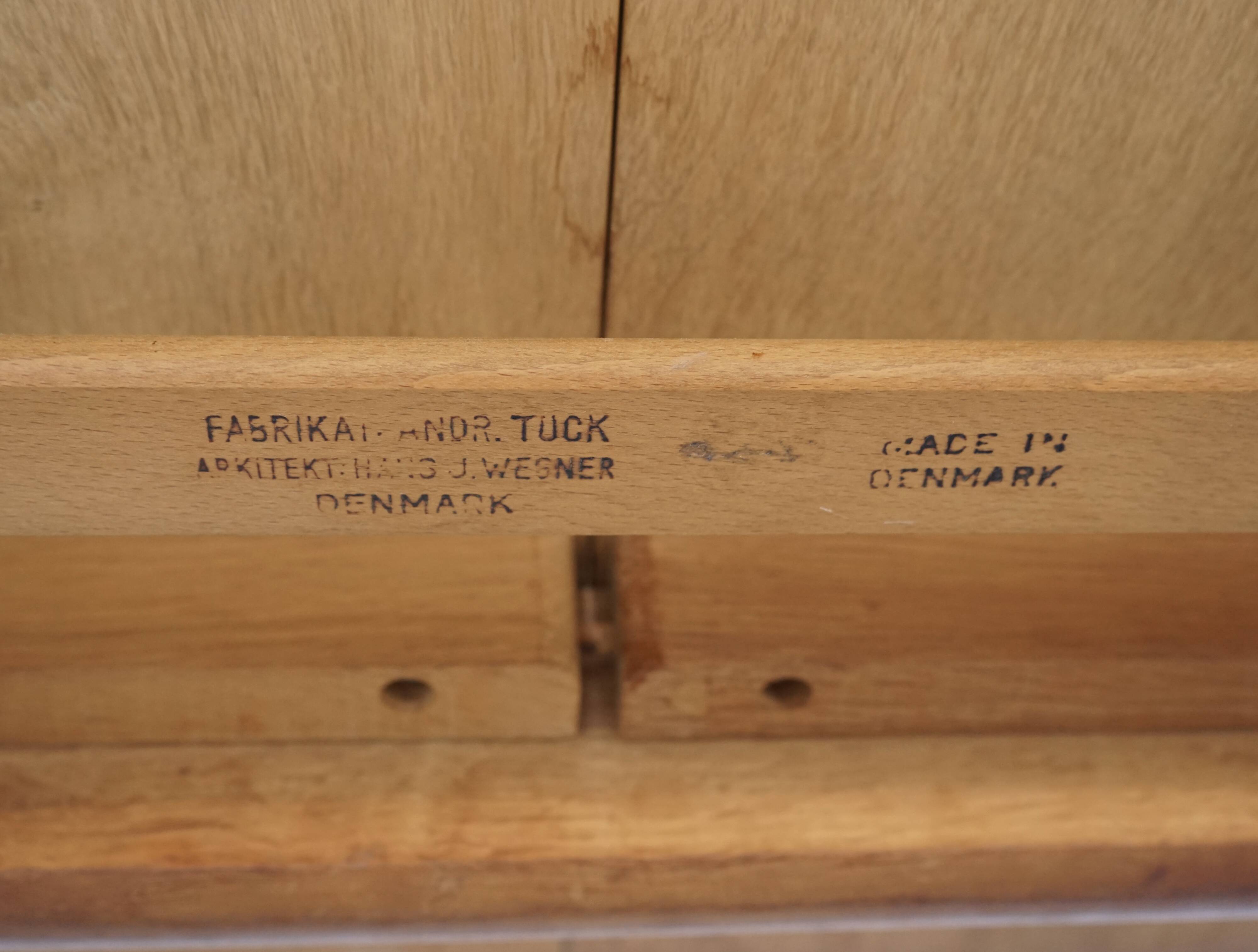 Table à manger extensible en chêne Hans J. Wegner, modèle AT 310, par Andreas Tuck, 196