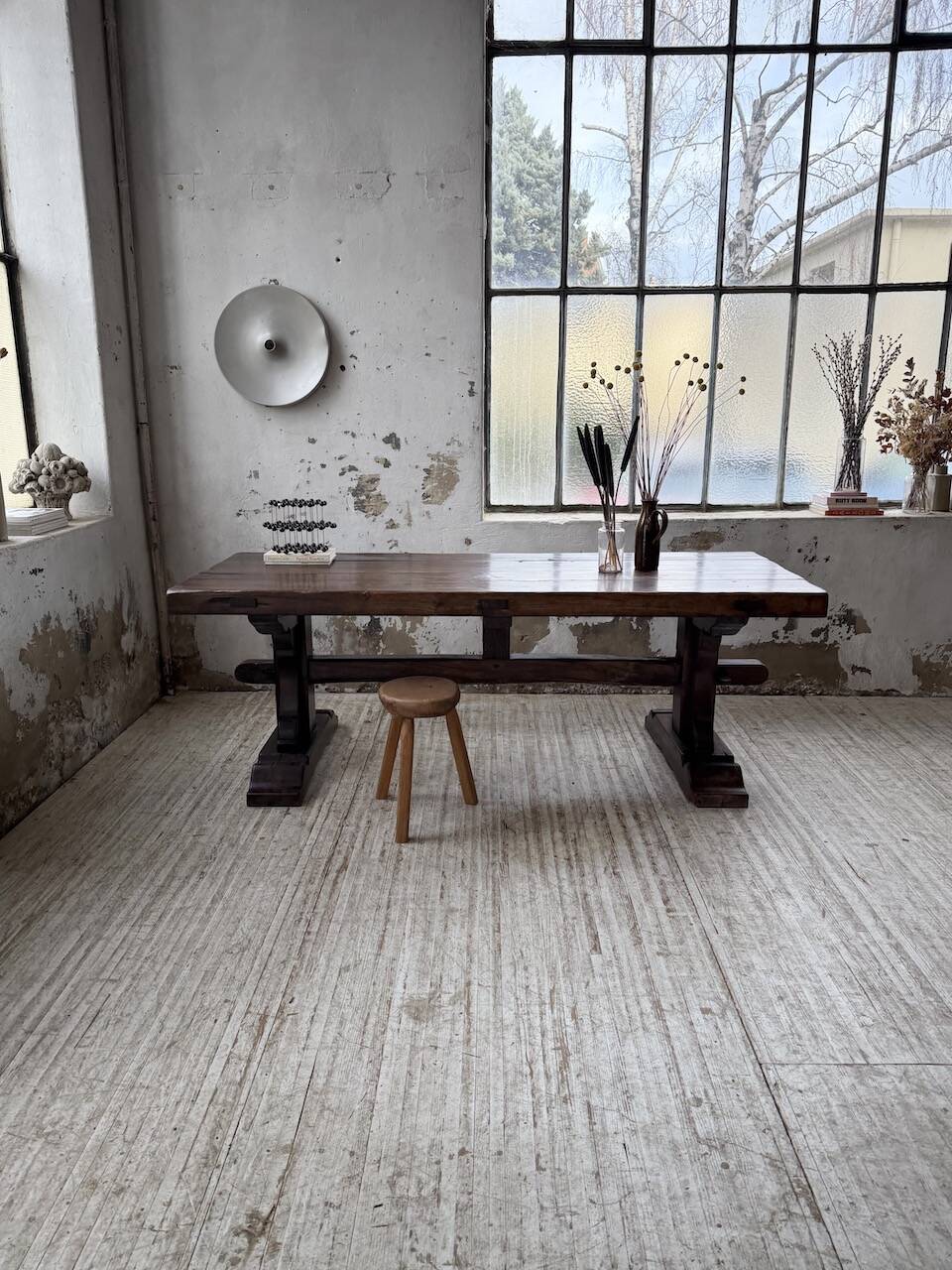 Table de monastère XXL en chêne, 19ème s.