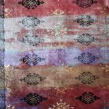 Contemporary artistry meets vintage Bukhara rug, 95cm x 154cm, 1950s